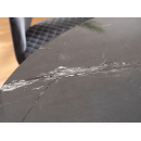 Стол обеденный SIGNAL CYRYL II эффект черного камня/черный/золотой 100